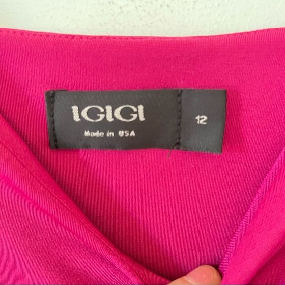 IGIGI Pink White Color Block Peacock Feathers Print Maxi Dress - Picture 6 of 11